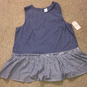Blue and White Striped Tank